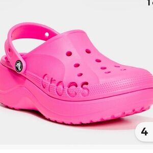 CROCS Bold Pink Platform Clogs